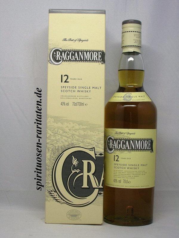 Cragganmore 12Y. Single Highland Malt Scotch Whisky 0,7 L. 40%