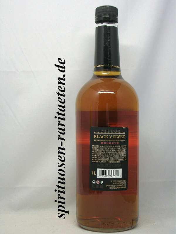 Black Velvet Reserve 8Y. 1,0 L. 40% Canadian Whisky