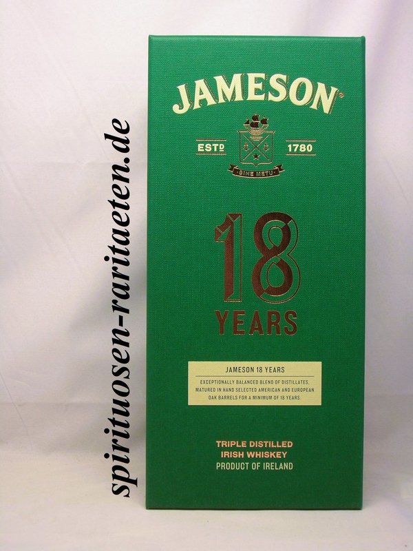 Jameson 18 Y. 0,7 L. 46% Triple Distilled Irish Whisky