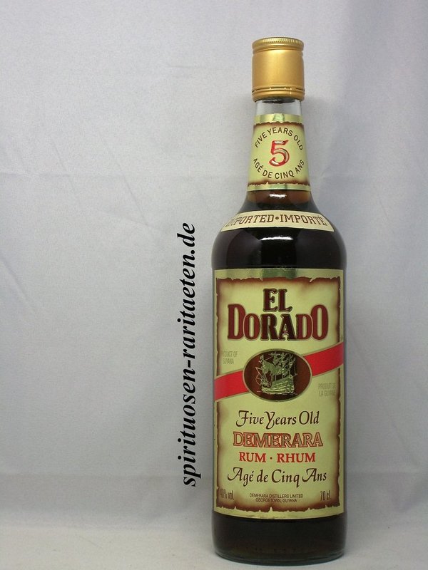 El Dorado 5Y. Agé de Cinq Ans Rum Rhum Demerara