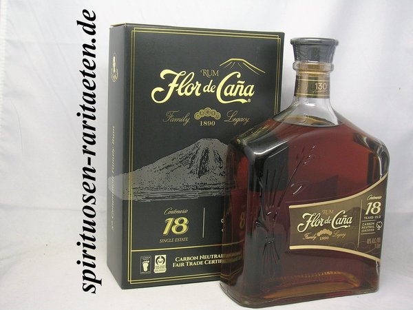 Flor de Cana Centenario 18 Single Estate 1,0 L. 40% Rum Nicaragua