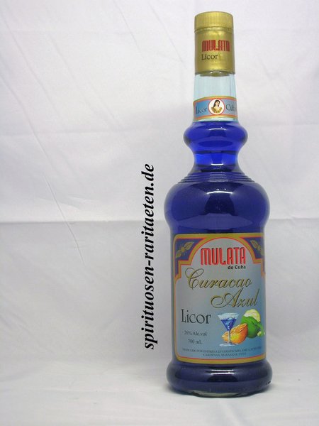 Ron Mulata Blue Curacao Azul Licor Likör 26%
