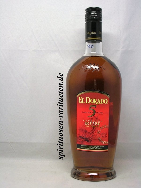 El Dorado 5 Cask Aged Years Demerara Rum