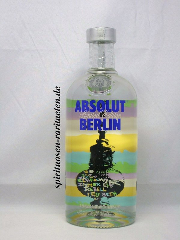Absolut Vodka Berlin Limited Edition Wodka 0,7 L. A Zhivago Duncan Collaboration