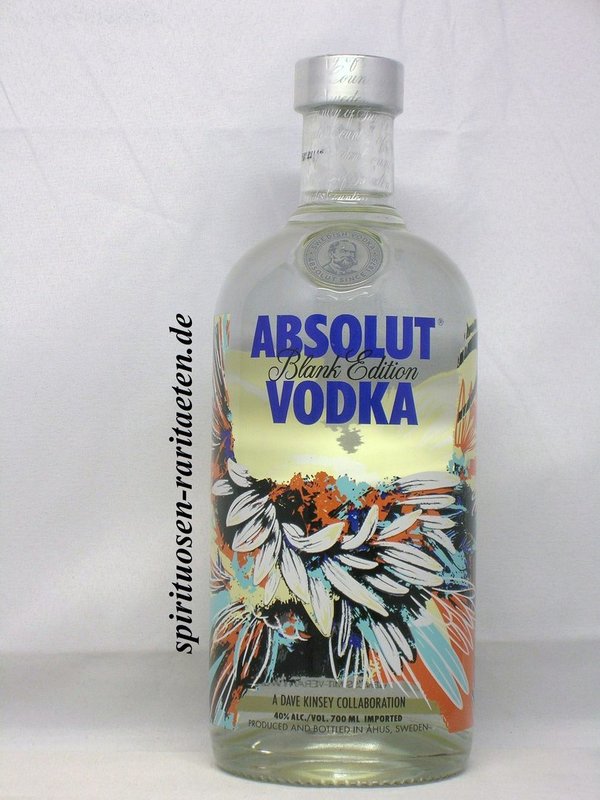Absolut Vodka Blank Edition A Dave Kinsay Collaboration