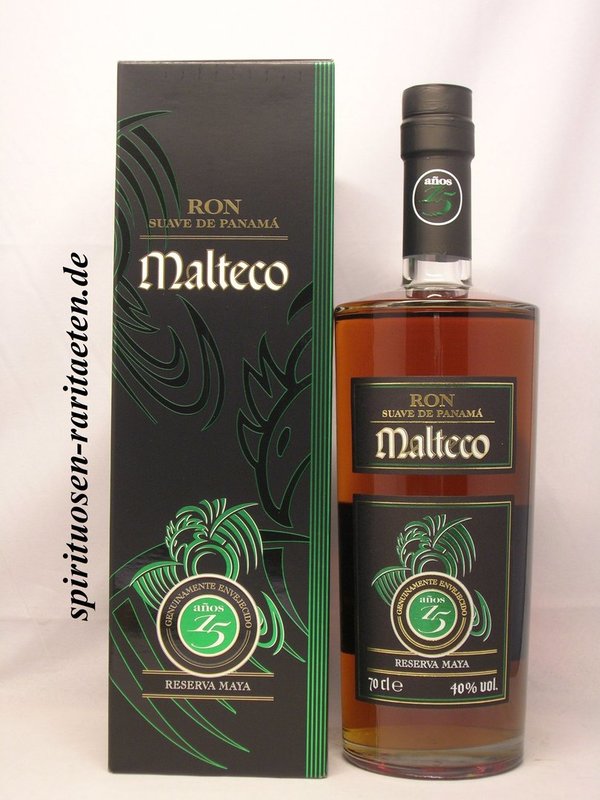 Malteco 15 Y. 0,7 L 40% Rum Suave de Panama Reserva Maya