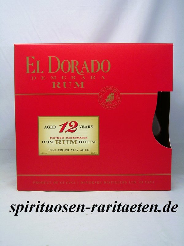 El Dorado 12 Years GP mit 2 Nosing Gläsern 0,7 L. 40% Demerara Rum