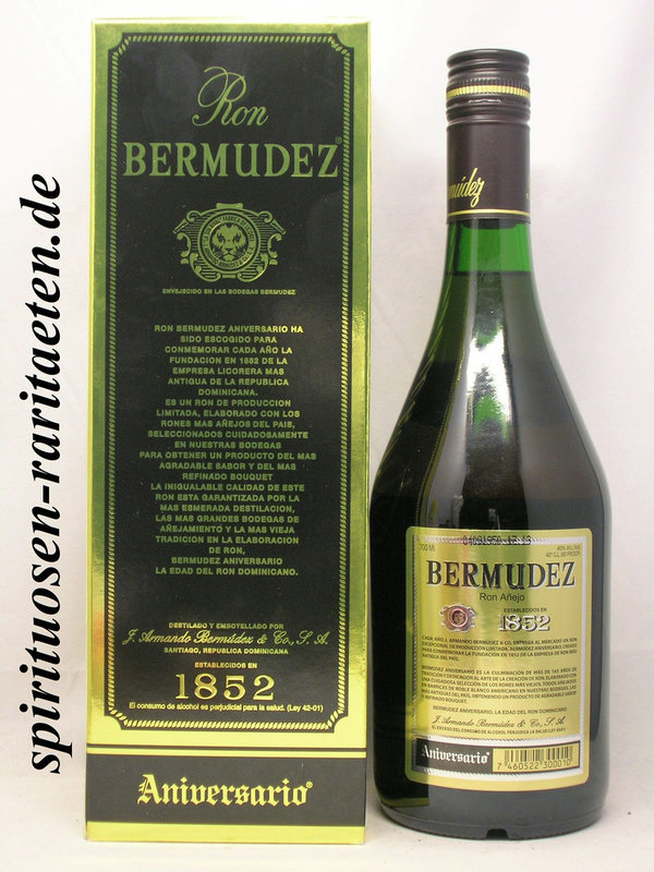 Bermudez Aniversario 0,7 L. 40% Dominikanische Republik Rum Ron Anejo