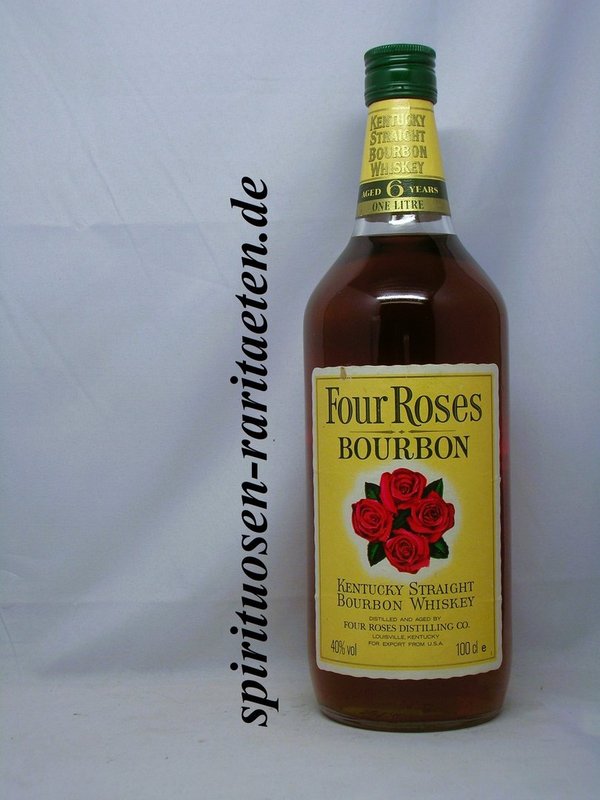 Four Roses Aged 6 Years  1,0 L. 40% Bourbon Whiskey 70-80er Jahre