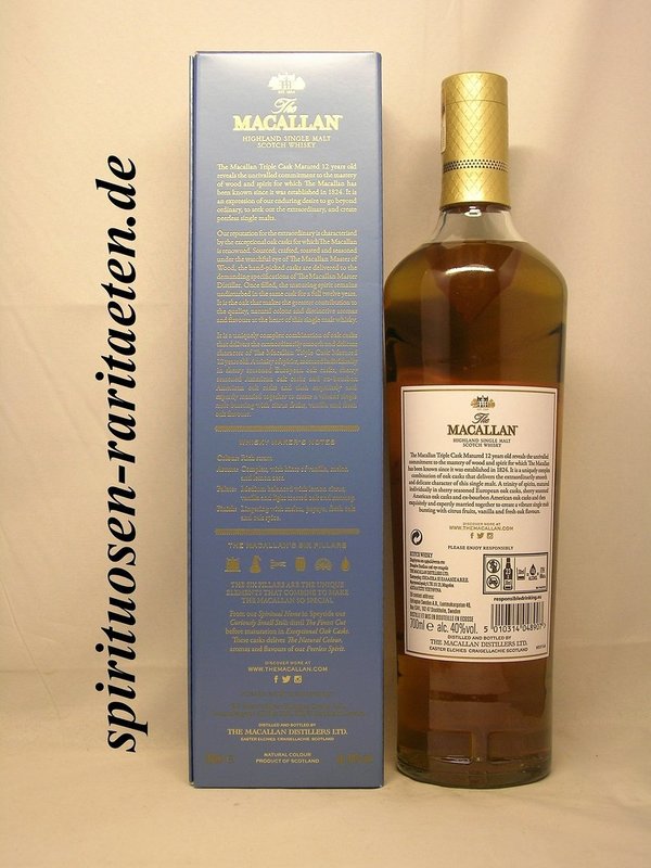The Macallan 12 Y. Triple Cask Matured 0,7 L 40% Highland Single Malt Scotch Whisky
