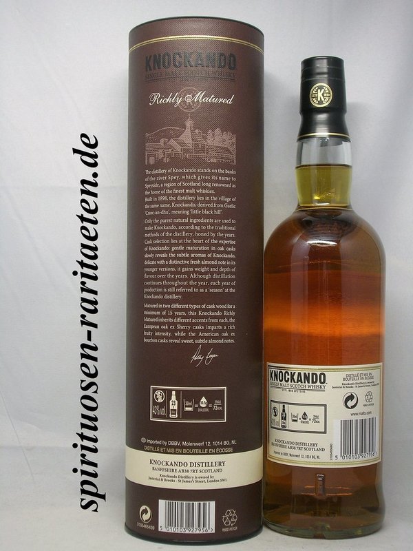 Knockando 15 Y. Speyside Single Malt Scotch Whisky 0,7 L. 43%