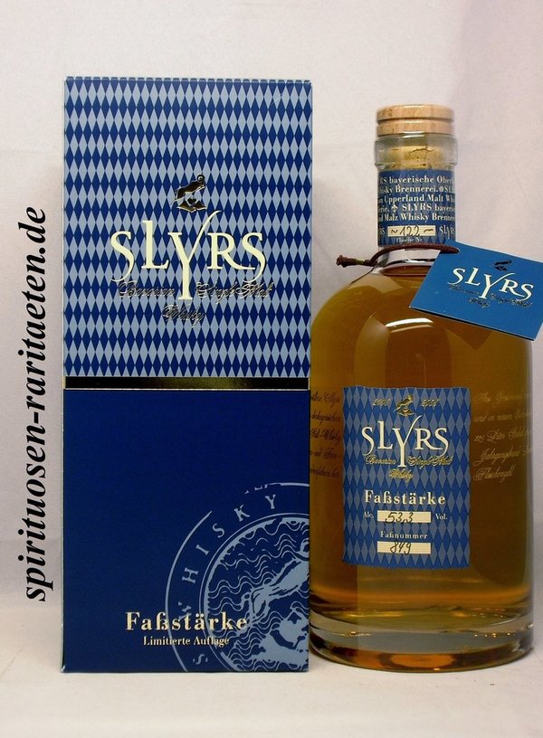 Slyrs Faßstärke 2008 Faßnummer 849 Flaschennummer 122 0,7L 53,3% Deutschland Single Malt Whisky