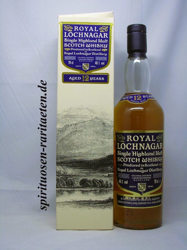 Royal Lochnagar 12Y. Single Highland Malt Scotch Whisky 0,7 L. 40% alte Abfüllung