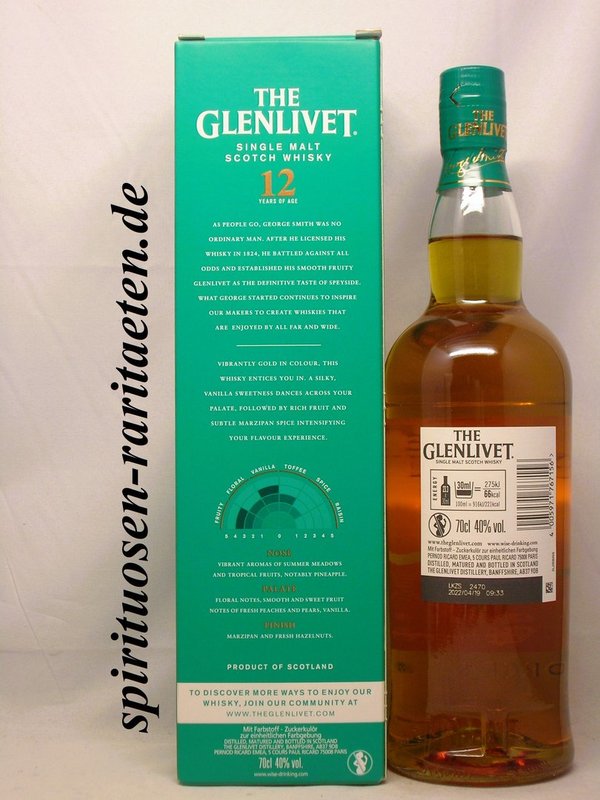 The Glenlivet 12 Y. Double Oak Single Malt Scotch Whisky 0,7 L. 40%