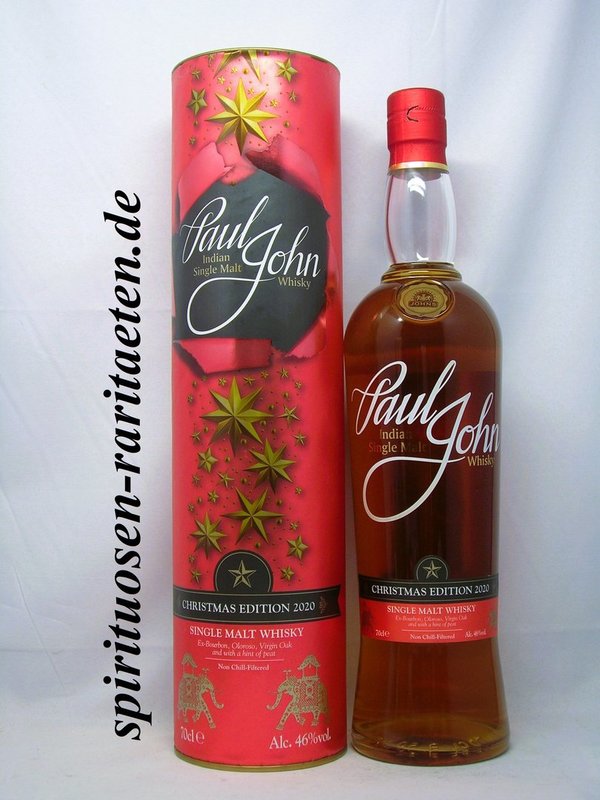 Paul John Indian Single Malt Whisky Christmas Edition 2020 0,7 L. 46%
