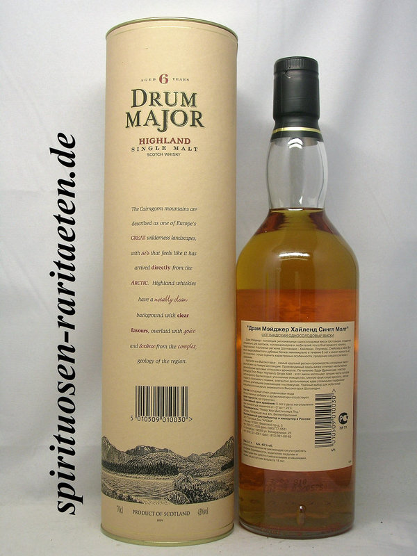 Drum Major 6 Y. Highland Single Malt Whisky 0,7 L. 43%
