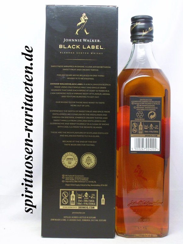 Johnnie Walker Black Label 12 Y. 0,7 L. 40% Blended Scotch Whisky