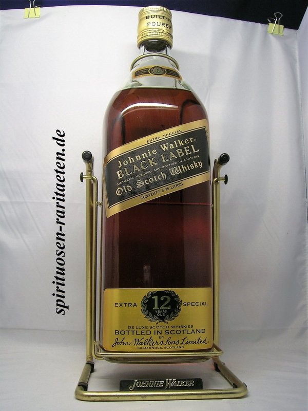 Johnnie Walker Black Label 12 Y. Ältere Abfüllung 3,75 L. Old Scotch Whisky