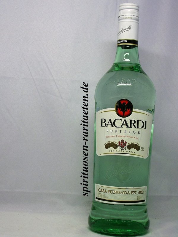 Bacardi Ron Carta Blanca Superior 1,0l 37,5% Weißer Rum