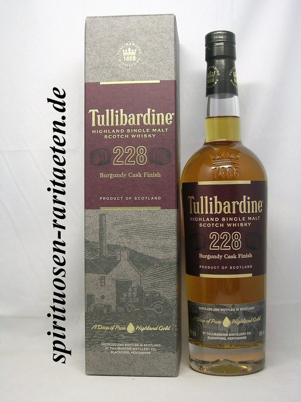 Tullibardine 228 Burgundy Finish 0,7 L 43% Highland Single Malt Scotch Whisky