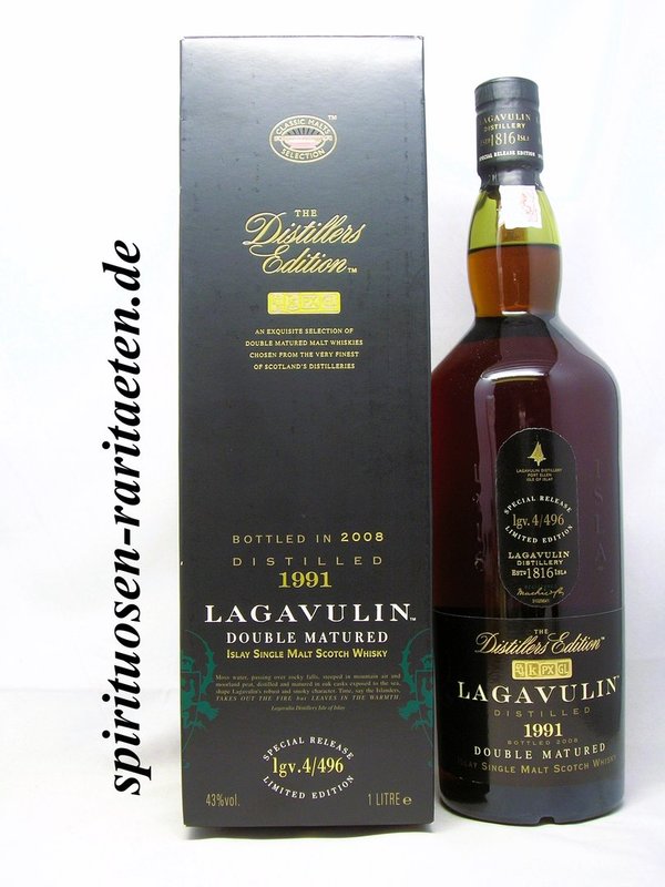 Lagavulin Distillers Edition 1991 1,0 L.  43% Islay Single Malt Scotch Whisky