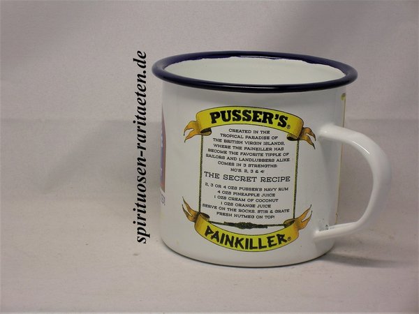 Pussers Pusser`s Rum British Navy Emaille Becher Mug Tin Cup NEU 1