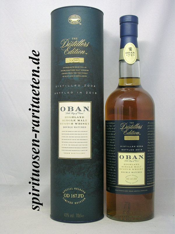 Oban Distillers Edition 0,7 L. 43% Highland Single Malt Scotch Whisky 2004
