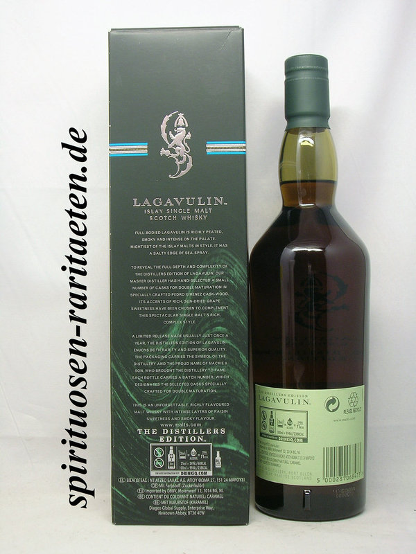 Lagavulin Distillers Edition 0,7 L. 43% Islay Single Malt Scotch Whisky 2006