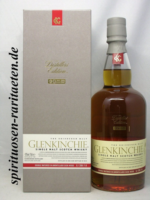 Glenkinchie  Distillers Edition 0,7 L. 43% Lowland Single Malt Scotch Whisky 2003