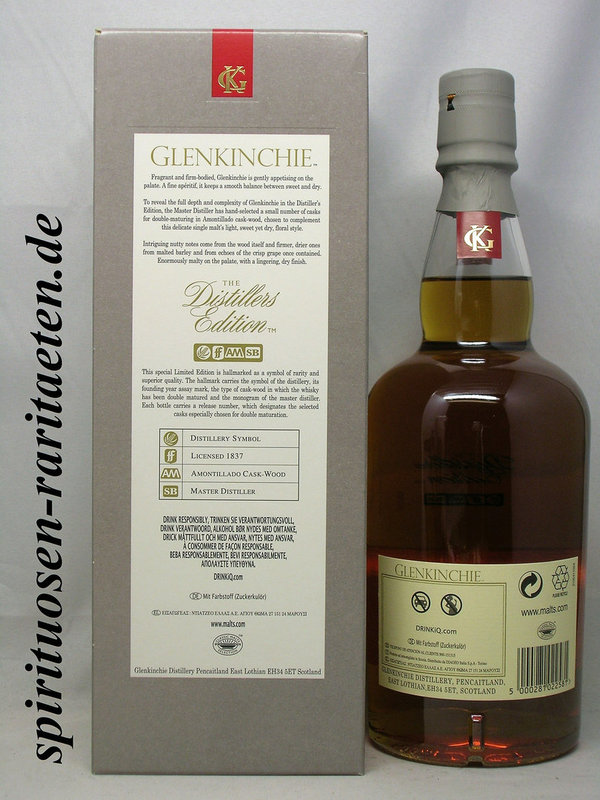 Glenkinchie  Distillers Edition 0,7 L. 43% Lowland Single Malt Scotch Whisky 2003