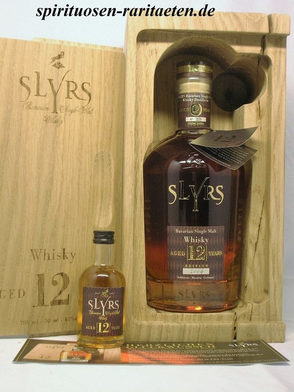Slyrs 12 Jahre Limited Edition 2004 Second Edition Bavarian Single Malt Whisky 0,7l 43,0% + Mini