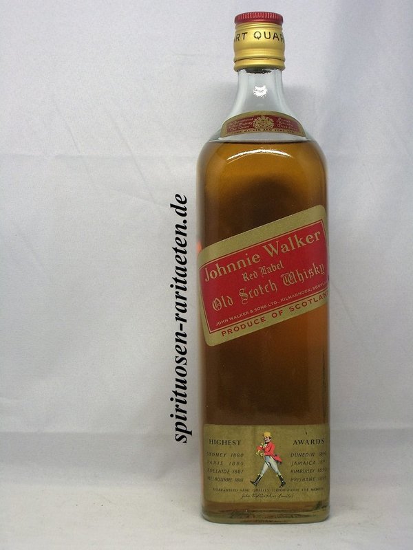 Johnnie Walker Red Label Alte Abfüllung Old Scotch Whisky one Quart