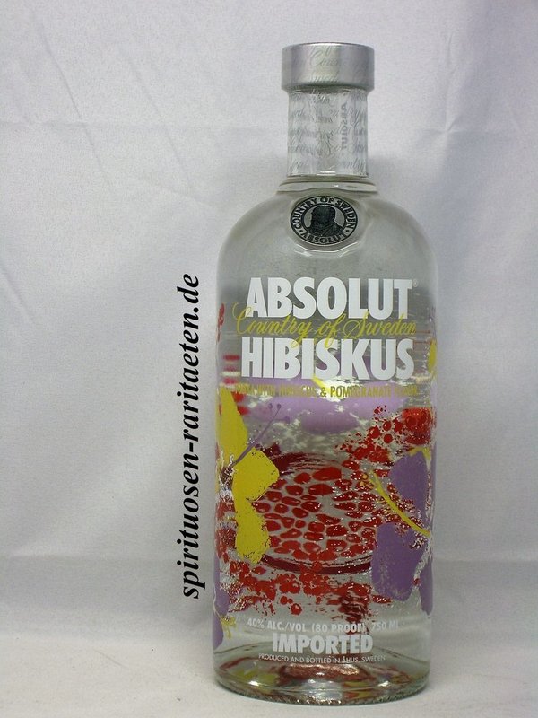 Absolut Vodka Hibiskus &amp; Pomegranate 40% USA Wodka Hibiscus