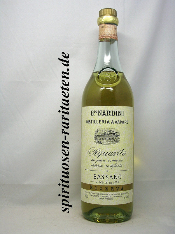 Nardini Riserva Aquavite 1,0 L. 50% Grappa ältere Flasche