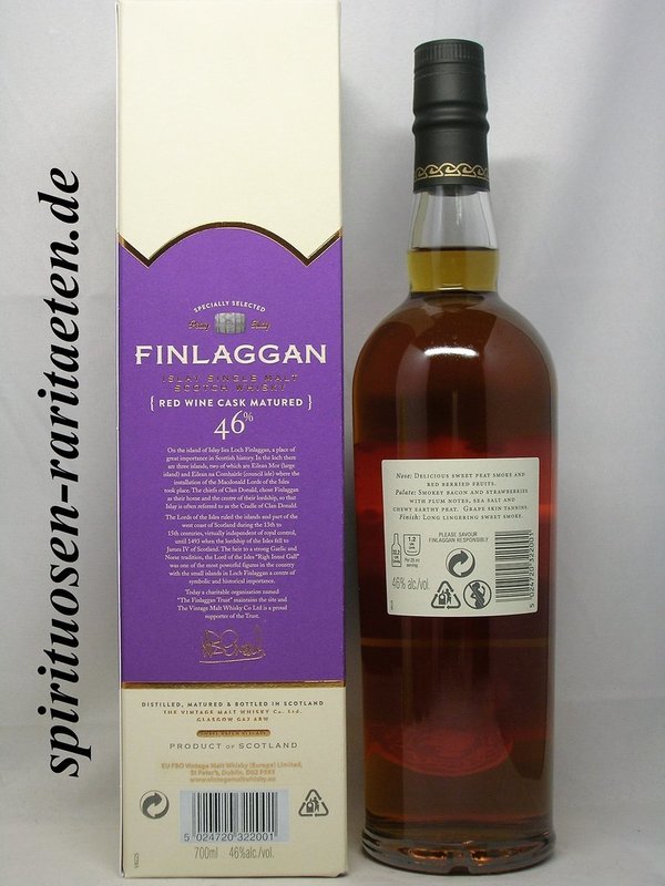 Finlaggan Red Wine Cask Islay Single Malt Scotch Whisky 0,7 L. 46%
