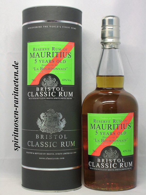 Bristol Classic Rum La Bourdonnais 5yo. 0,7l 43,0% Mauritius Rum