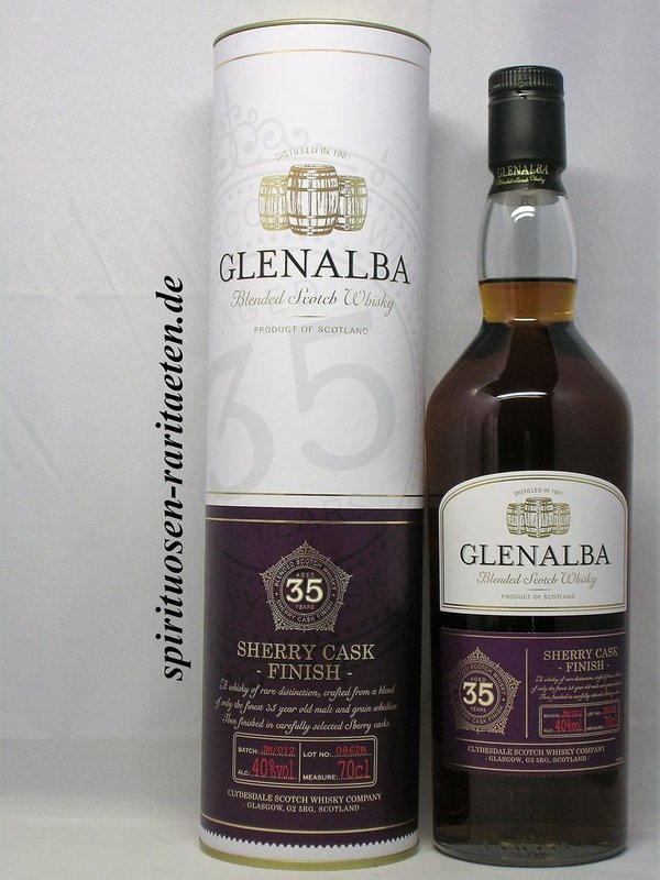 Glenalba 1981 35yo. Sherry Cask Finish 0,7l 40,0% Blended Scotch Whisky