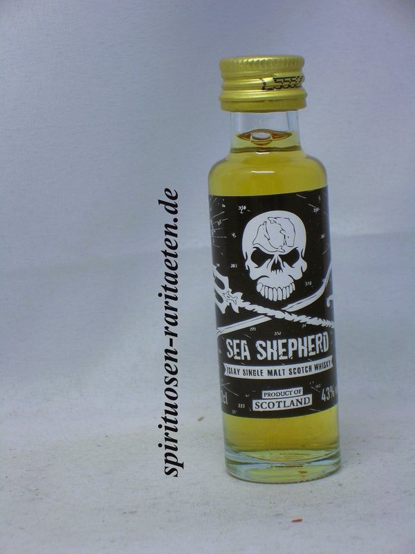 Sea Shepherd Islay Single Malt Scotch Whisky 0,02 L. 43% Mini Miniatur