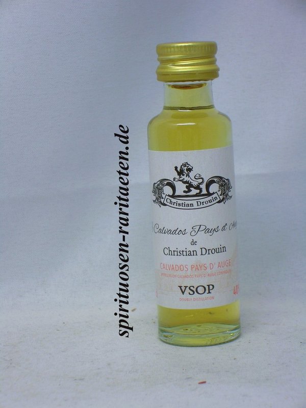 Christian Drouin Calvados Pays de Auge VSOP 0,02 L. 40% Mini Miniatur