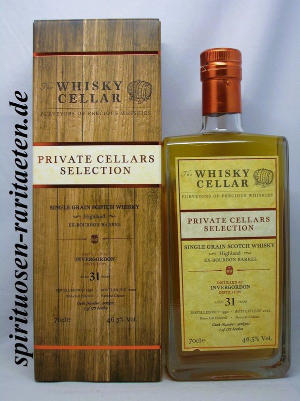 Invergordon 31 Y. 1990 Single Grain Scotch Whisky 0,7 L. 46,5% The Whisky Cellar