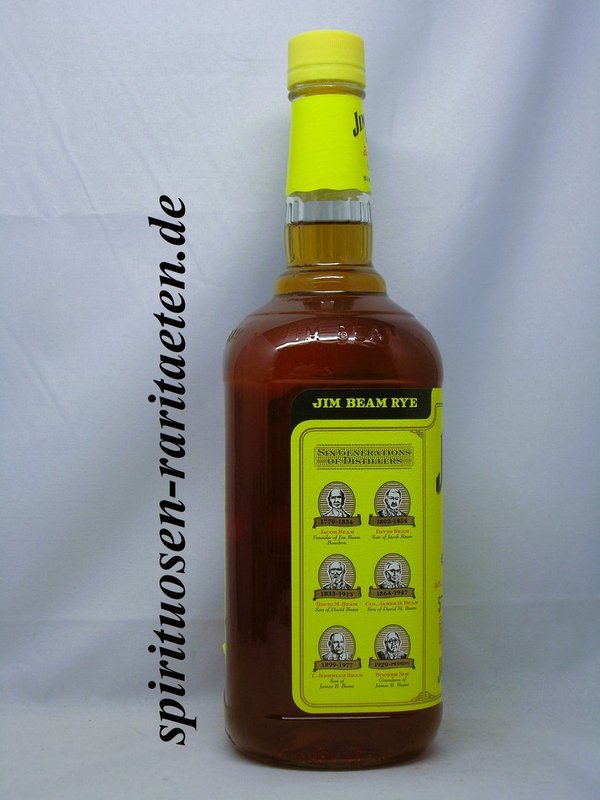 Jim Beam Rye 1,0 L. 40% Kentucky Straight Rye Whiskey Six Generations of Distillers