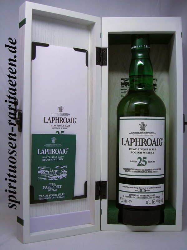 Laphroaig 25 Y.  0,7 L. 53,4% Islay Single Malt Scotch Whisky