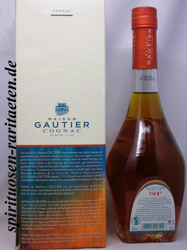Maison Gautier VSOP Cognac 0,5 L. 40% V.S.O.P.