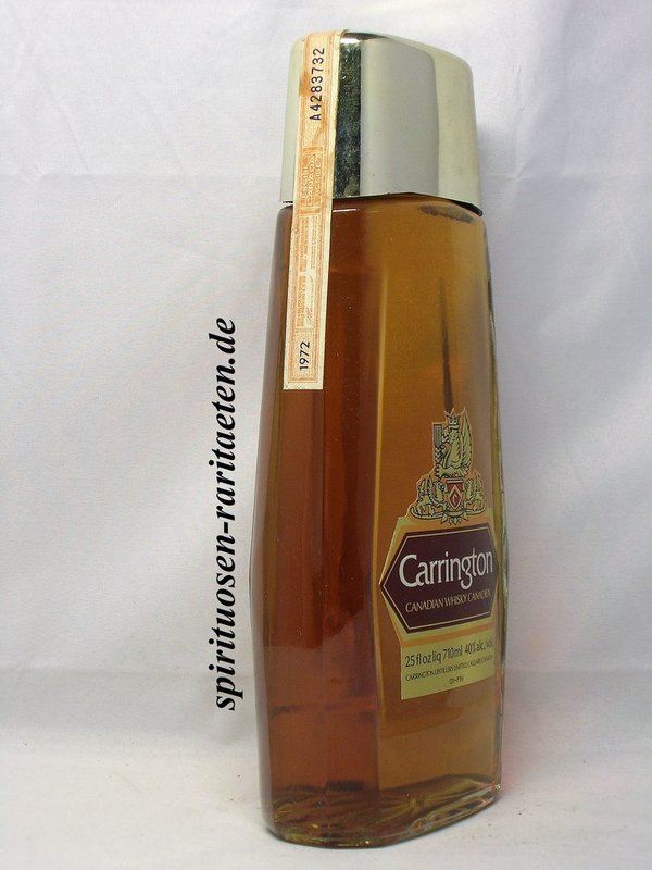 Carrington Canadian Whisky Canadien 0,71l 40,0% Mit kanadischer Steuerbanderole von 1972
