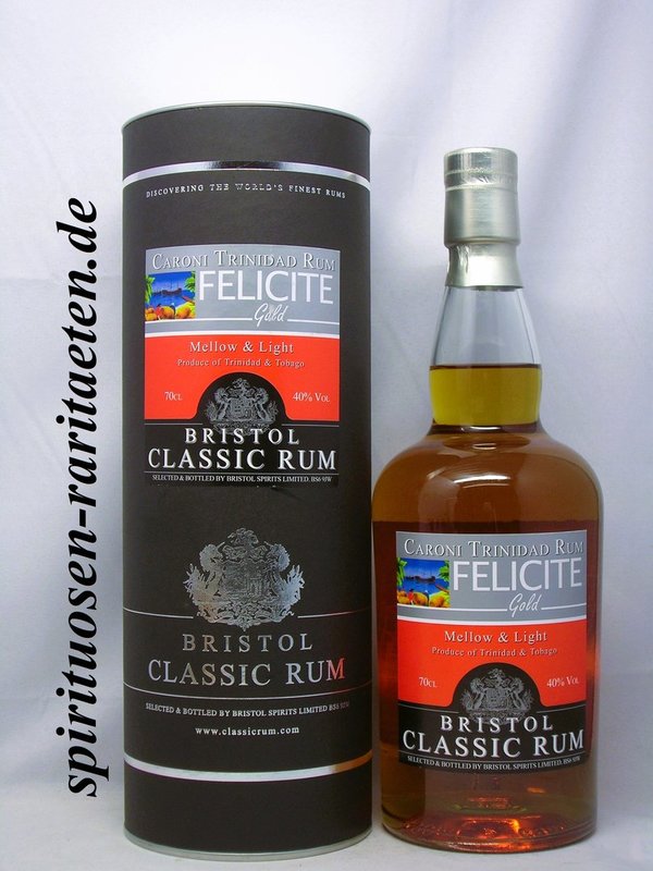 Bristol Classic Rum Caroni Felicite Gold 0,7 L. 40% Trinidad & Tobago