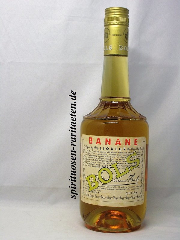 Bols Banane Liqueur 0,7l 30,0% runde Flaschenform alte Abfüllung
