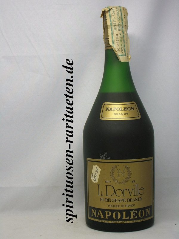 Napoleon L. Dorville Pure Grape Brandy 4 Ptas Banderole 60-70er Jahre