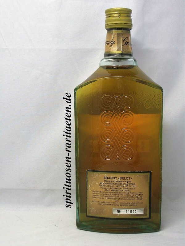 Belot Grande Fine Brandy 0,75 L. 38% LXV Yugoslavia