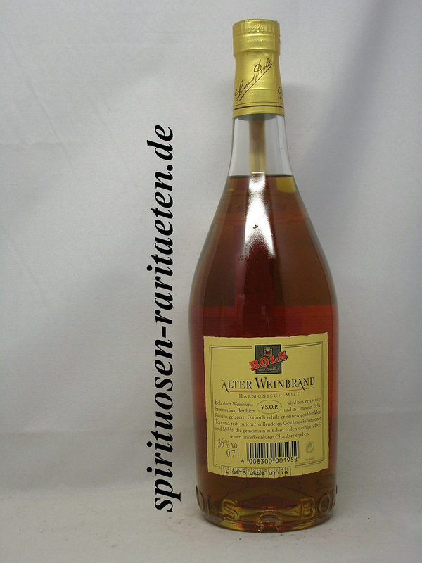 Bols VSOP Alter Weinbrand 0,7 L. 36% Harmonisch Mild