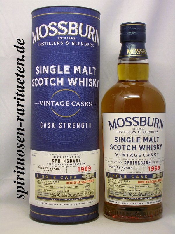 Mossburn Springbank 22 Y. 1999 0,7 L. 54,7% SIngle Cask Malt Scotch Whisky